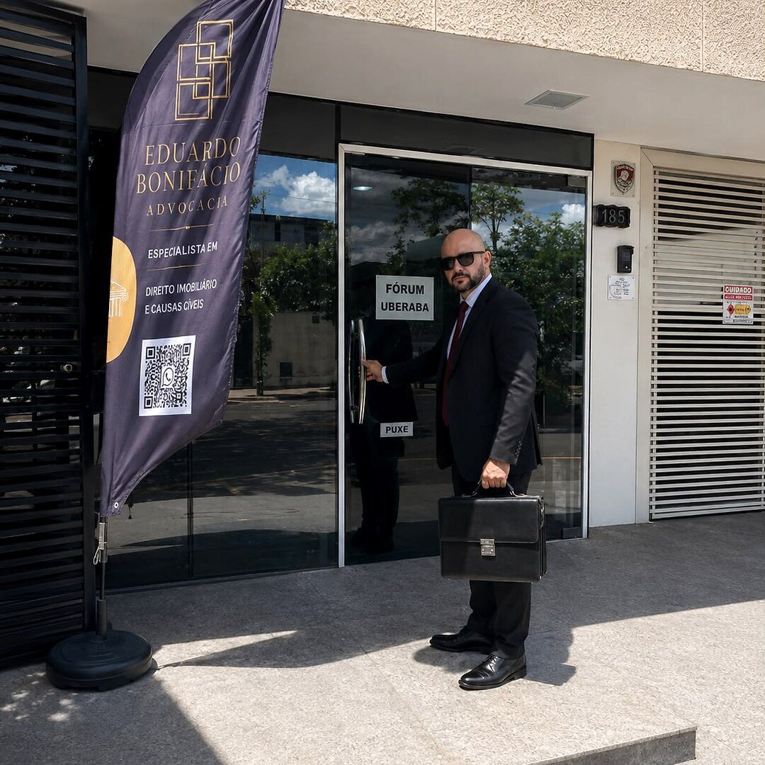 Dr. Eduardo Bonifácio em atuação no Fórum de Uberaba